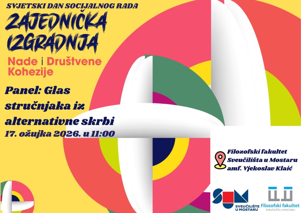 Obilježavanje Svjetskog dana socijalnog rada panelom „Glas stručnjaka iz alternativne skrbi“ Obilježavanje Svjetskog dana socijalnog rada panelom „Glas stručnjaka iz alternativne skrbi“